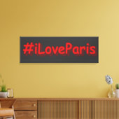 「#iLoveParis」かわいいデザイン。買今 キャンバスプリント (インサイチュ (リビング))