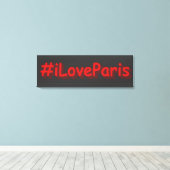 「#iLoveParis」かわいいデザイン。買今 キャンバスプリント (インサイチュ (ウッドフロア))