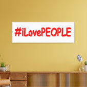 「#iLovePEOPLE」かわいいデザイン。買今 キャンバスプリント (インサイチュ (リビング))