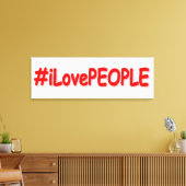 「#iLovePEOPLE」かわいいデザイン。買今 キャンバスプリント (インサイチュ (リビング))