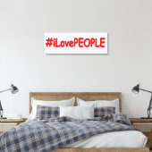 「#iLovePEOPLE」かわいいデザイン。買今 キャンバスプリント (インサイチュ (寝室))