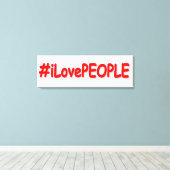 「#iLovePEOPLE」かわいいデザイン。買今 キャンバスプリント (インサイチュ (ウッドフロア))
