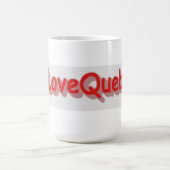 「#iLoveQuebec」かわいいデザイン。今買ラテマググ コーヒーマグカップ (中央)