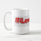 「#iLoveQuebec」かわいいデザイン。今買ラテマググ コーヒーマグカップ (左)