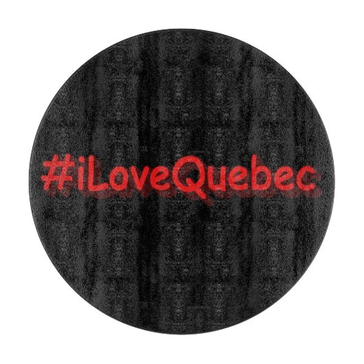 「#iLoveQuebec」かわいいデザイン。買今 カッティングボード (正面)