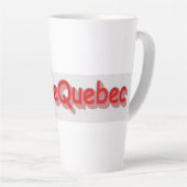 「#iLoveQuebec」かわいいデザイン。買今 カフェラテマグ (右アングル)