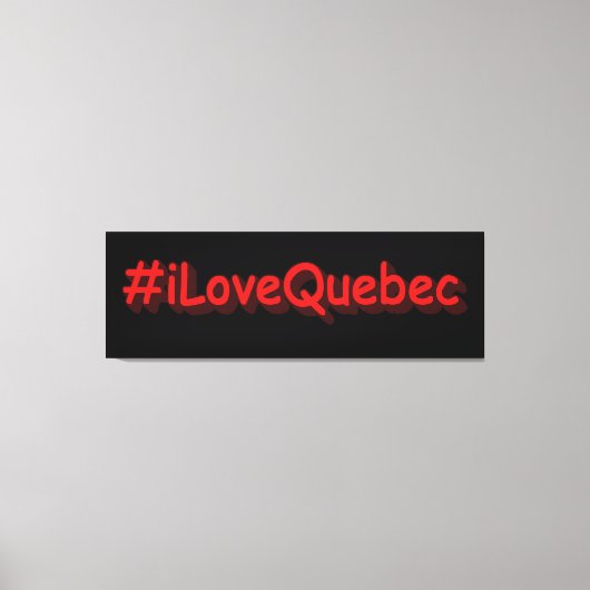 「#iLoveQuebec」かわいいデザイン。買今 キャンバスプリント (正面)