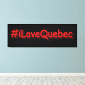 「#iLoveQuebec」かわいいデザイン。買今 キャンバスプリント (インサイチュ (ウッドフロア))