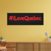 「#iLoveQuebec」かわいいデザイン。買今 キャンバスプリント (インサイチュ (リビング))