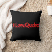 「#iLoveQuebec」かわいいデザイン。買今 クッション (ブランケット)