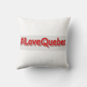「#iLoveQuebec」かわいいデザイン。買今 クッション (裏面)