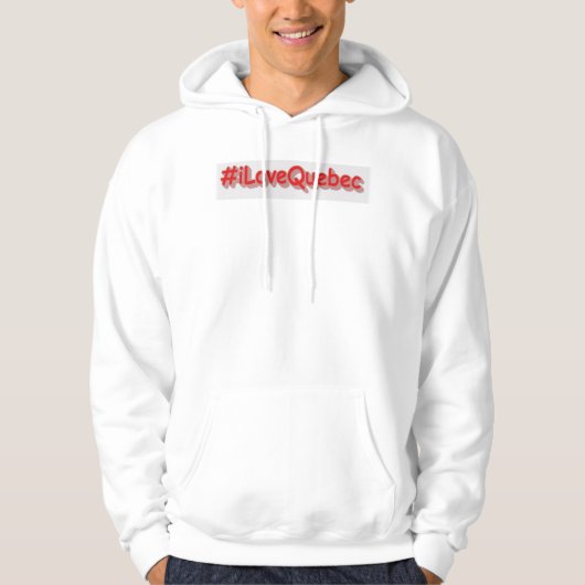 「#iLoveQuebec」かわいいデザイン。買今 パーカ (正面)