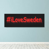 「#iLoveSweden」かわいいデザイン。買今 キャンバスプリント (インサイチュ (ウッドフロア))