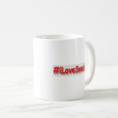 「#iLoveSweden」かわいいデザイン。買今 コーヒーマグカップ (正面右)