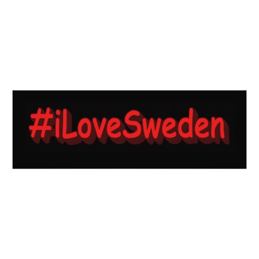 「#iLoveSweden」かわいいデザイン。買今 フォトプリント (正面)