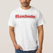 「#iLoveSweden」かわいいデザイン。買今 Tシャツ (正面)