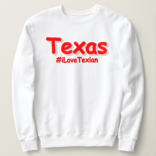 「#iLoveTexian」かわいいデザイン。今買Tシャツ スウェットシャツ (デザイン正面)