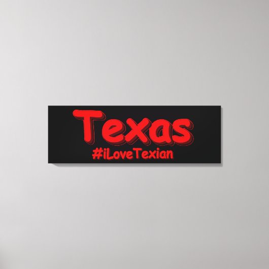 「#iLoveTexian」かわいいデザイン。買今 キャンバスプリント (正面)