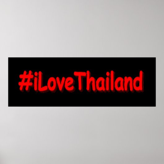 「#iLoveThailand」かわいいデザイン。買今 ポスター (正面)