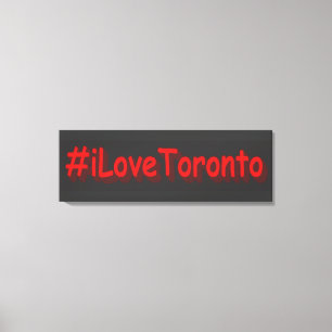 「#iLoveToronto」かわいいデザイン。買今 キャンバスプリント