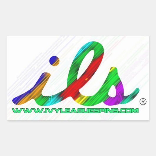 ils色 長方形シール (正面)