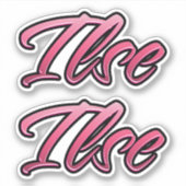 Ilse faded pink Aufkleber Sticker Stickerset シール (正面)