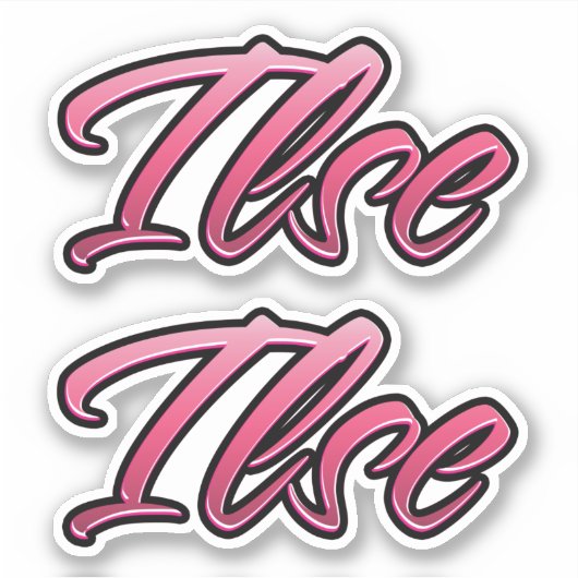 Ilse faded pink Aufkleber Sticker Stickerset シール (正面)