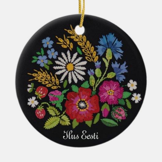 Ilus Eesti -美しいエストニアのクリスマスのオーナメント セラミックオーナメント (正面)