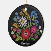 Ilus Eesti -美しいエストニアのクリスマスのオーナメント セラミックオーナメント (左)