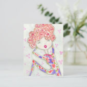 Ilustración de chica con una pose muy especial ポストカード (スタンド正面)