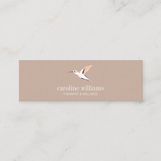 Ilustración de colibrí elegante スキニー名刺 (正面)