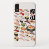 Ilustracion de comida japonesa de sushi Case-Mate iPhoneケース (裏面)