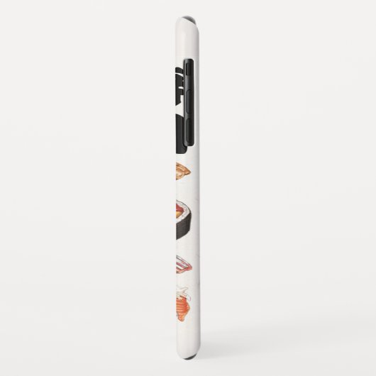 Ilustracion de comida japonesa de sushi Case-Mate iPhoneケース (裏面/左)