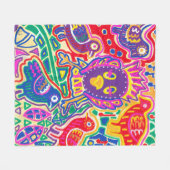  Ilustración de Mola1 フリースブランケット (正面(横))