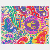 Ilustración de Mola1 フリースブランケット (正面(横))