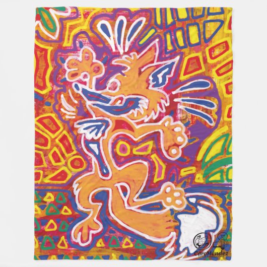  Ilustración de Mola2 フリースブランケット (正面)