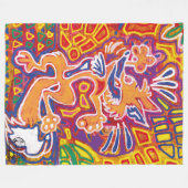  Ilustración de Mola2 フリースブランケット (正面(横))