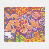  Ilustración de Mola2 フリースブランケット (正面(横))