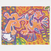 Ilustración de Mola2 フリースブランケット (正面(横))