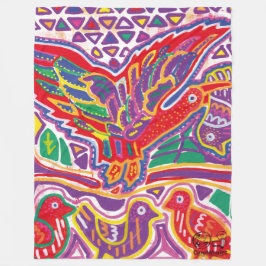  Ilustración de Mola3 フリースブランケット