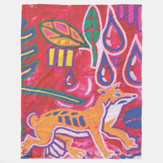 Ilustración de Mola6 フリースブランケット (正面)