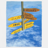 iLUV旅行 フリースブランケット (正面)