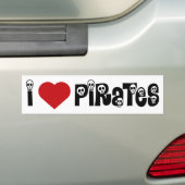 Iluvpirates バンパーステッカー (車上)
