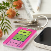 Ilvy定期的なテーブル名のキーリング キーホルダー (正面右)