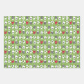 ILYウィンターグローブ赤と緑 ラッピングペーパーシート (正面2)