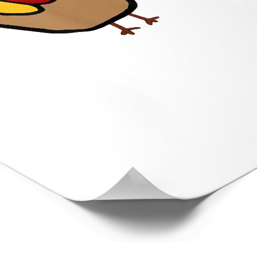 ILYサインランゲージハンドトルコ感謝祭 ポスター (角)