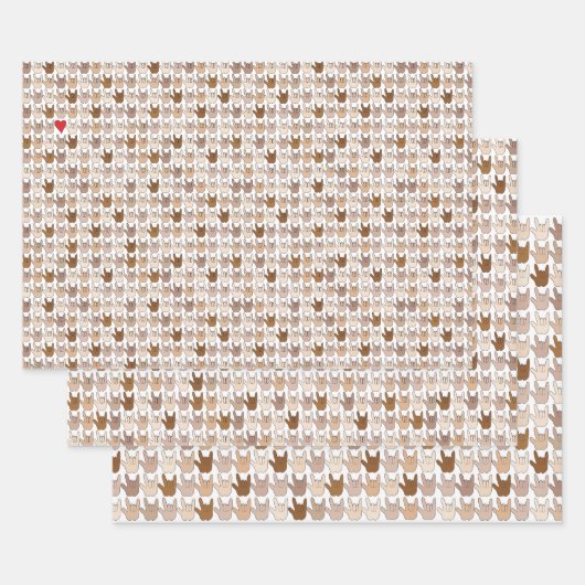 ILYハンズカラーラッピング紙シート ラッピングペーパーシート (セット)