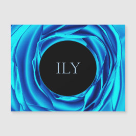 ILYメタリックブルーバラ磁気カード