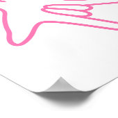 ILY開花-名前をカスタムするASLデザイン ポスター (角)