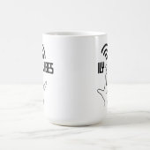 ILY ヴァイブス - 手話デザイン コーヒーマグカップ (中央)